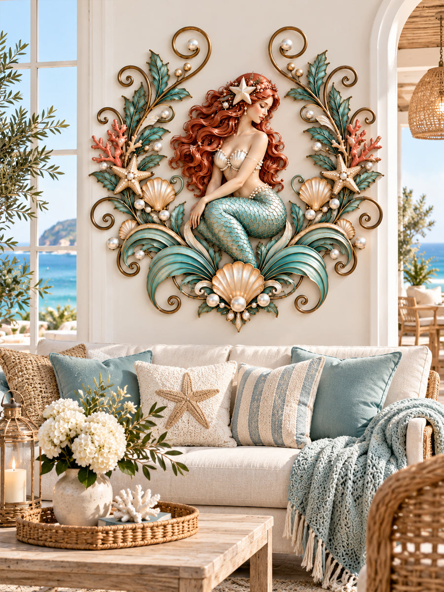 Elegant Mermaid Coastal Wall Decor