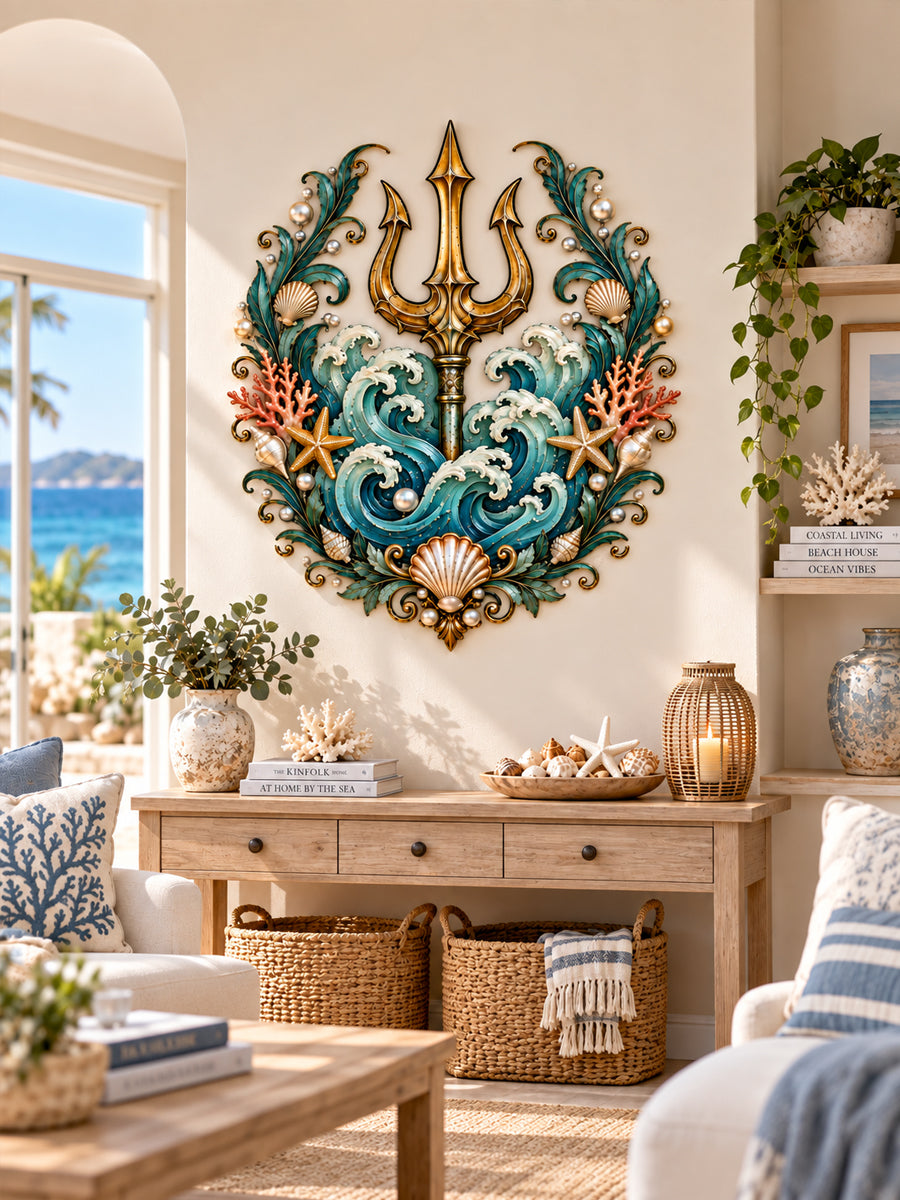 Ocean Trident Coastal Wall Decor