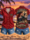 Women's "SHE DOESN'T NEED A PRINCE · SHE NEEDS A SHIP · AND A MAP TO TREASURE" Pirate Short-Sleeved Shirt