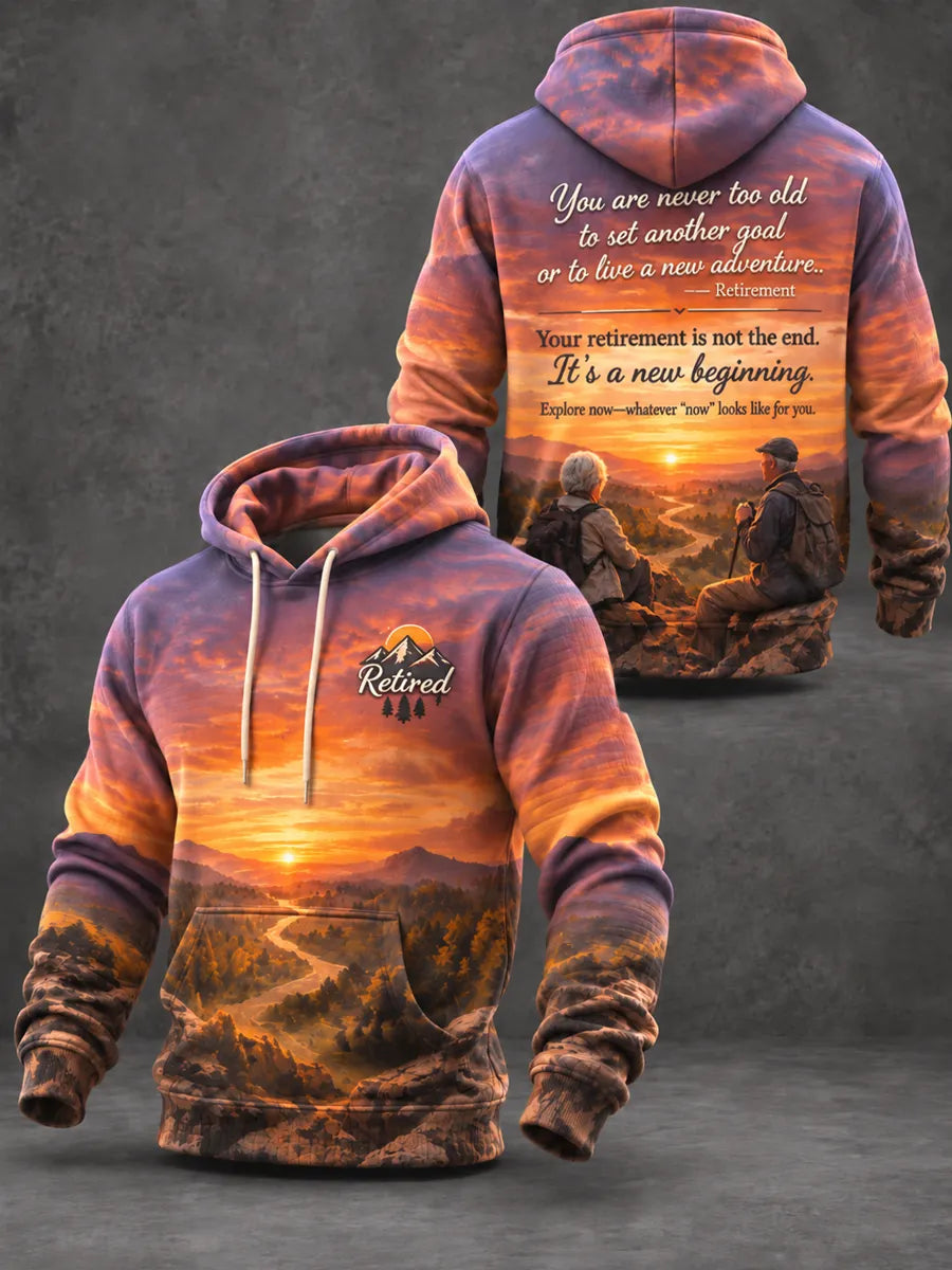 Unisex "Retired Couple" Graphic Hoodie