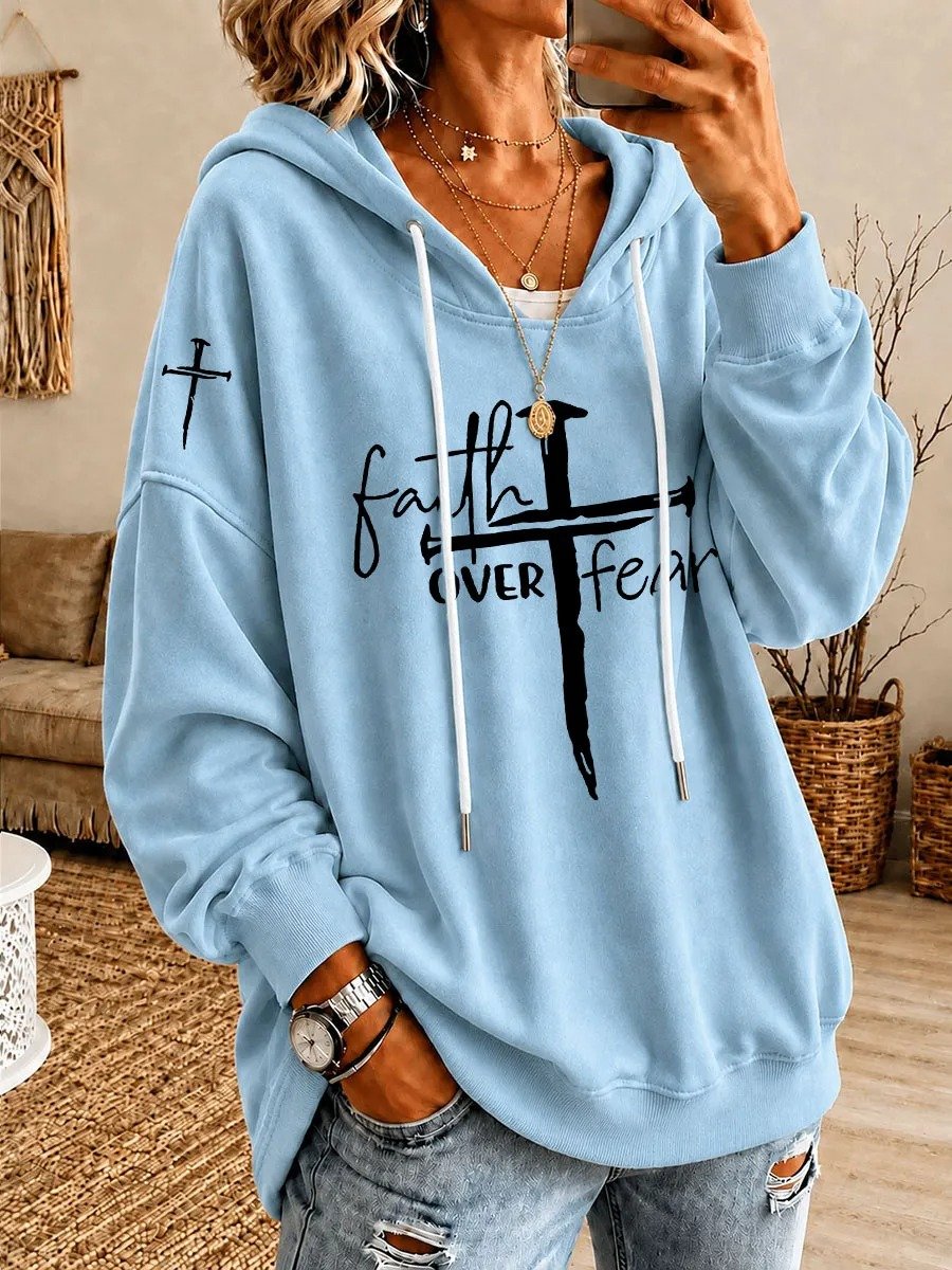 Women'S Faith-Print Hoodie