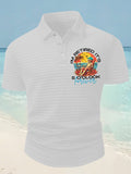 Men's Funny I'm Retired It's 5 O'Clock Forever  Printed Short Sleeve Tee