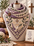 Women's Christian Floral Triangle Scarf
