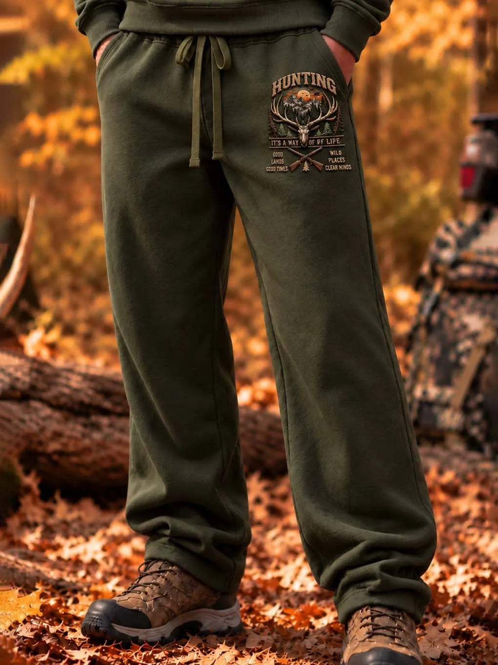 Men's "Hunting: Way of Life" Outdoor Casual Drawstring Sweatpants
