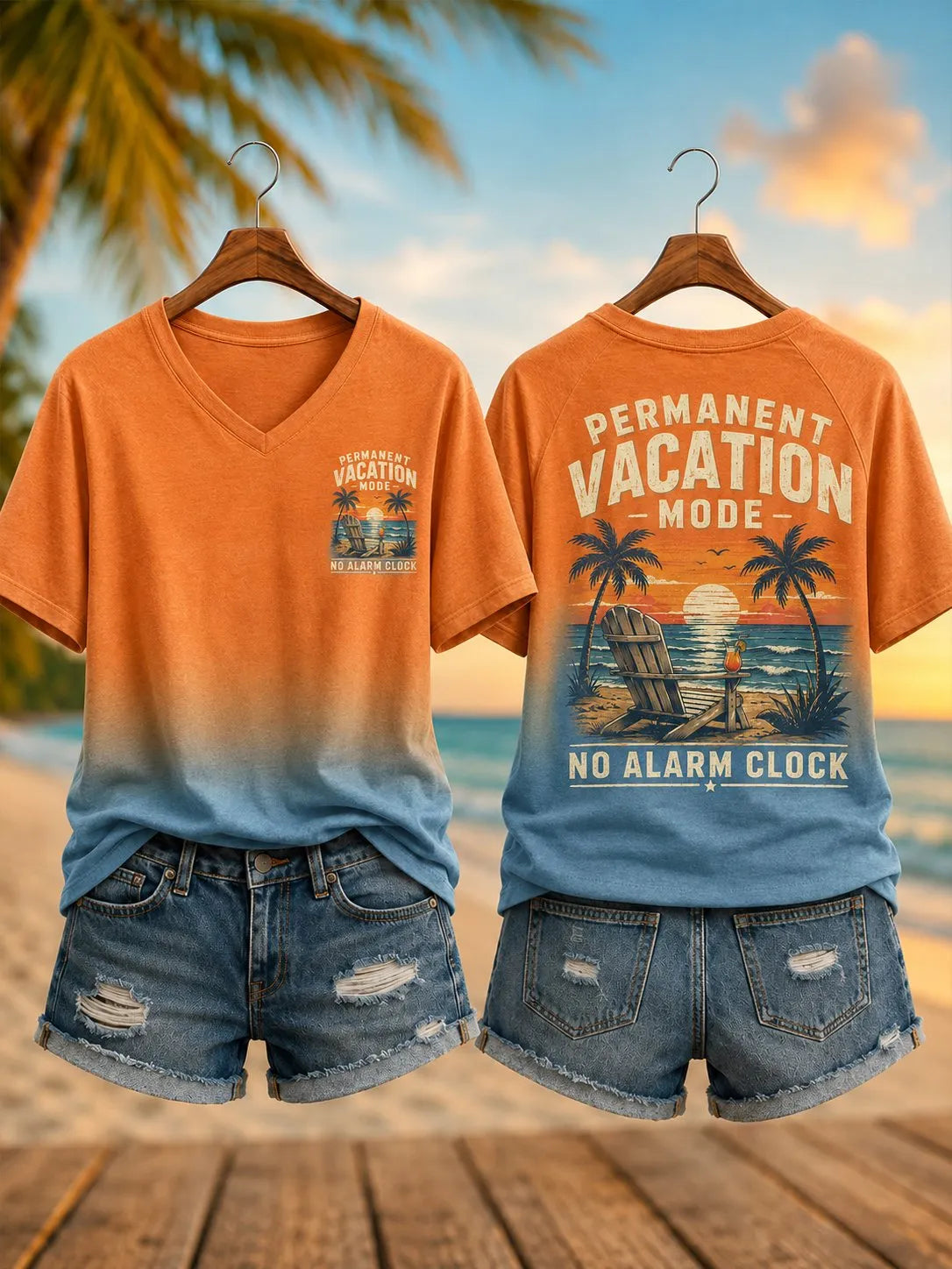 Women's Retirement Vacation Print Short-Sleeve T-Shirt