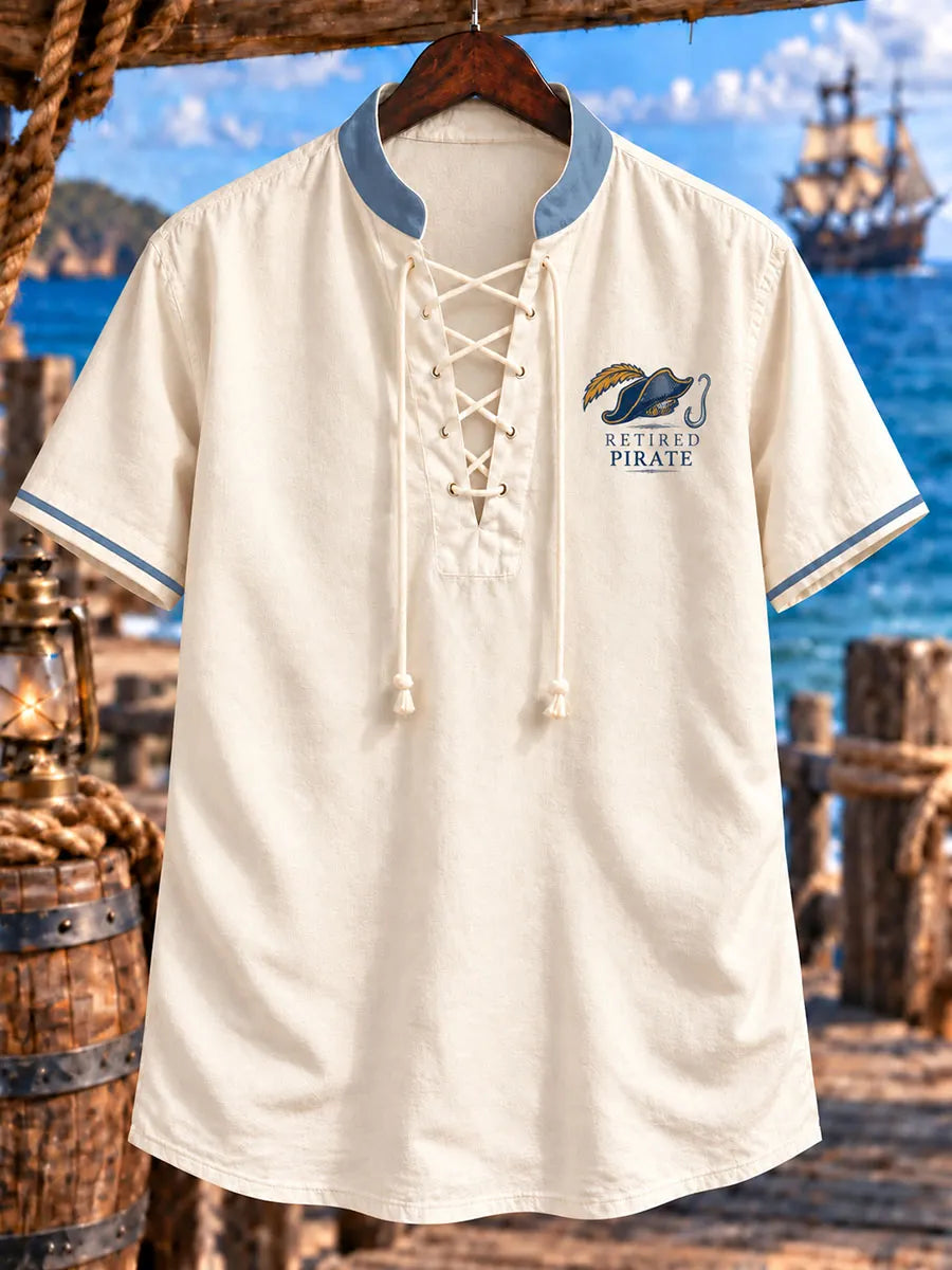Retired Pirate Leisure Fishing Men's Vacation Shirt