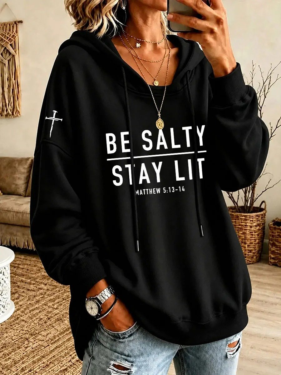 Women'S Faith-Print Hoodie