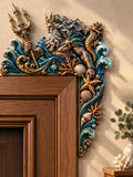 Poseidon Wooden Door Corner Decor