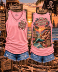 🏖️ My Alarm Clock's Retired - Mermaid & Cocktail Beach Chair Tank