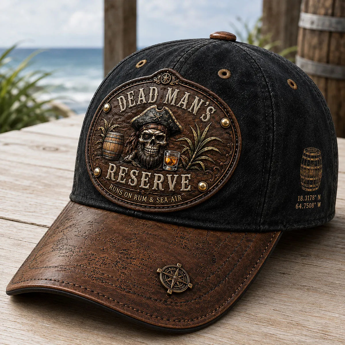Vintage Pirate Skull Baseball Cap for Men
