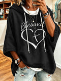 Women'S Faith Love Printed Casual Hoodie