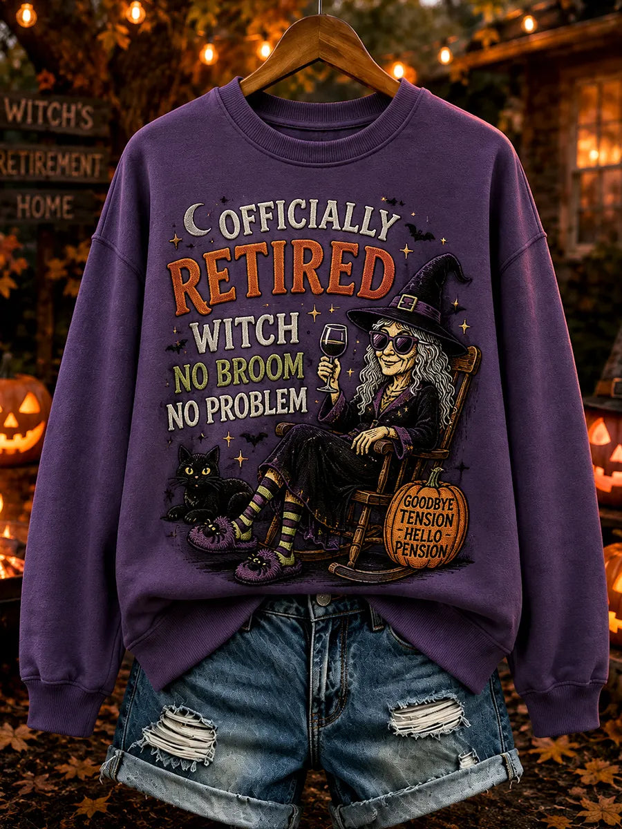 Retirement Life Halloween Art Print Casual Sweatshirt