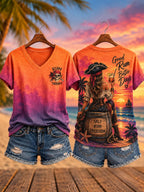 Women's Free Pirate Spirit Art Print T-Shirt