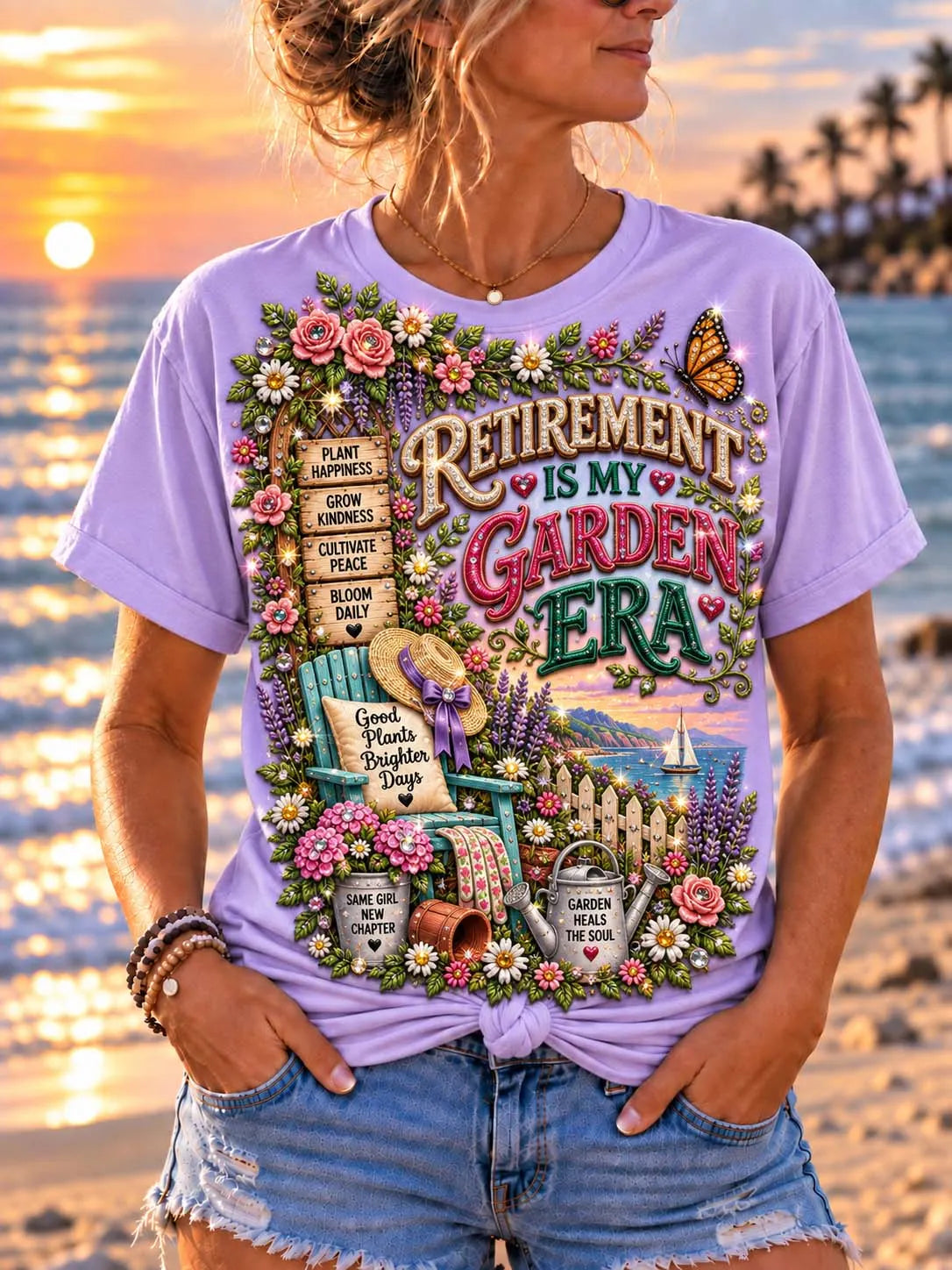 🌻 💜 Retirement Is My Garden Era Lavender T-Shirt