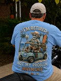 Men’s Retro Retire Art Printed T-Shirt
