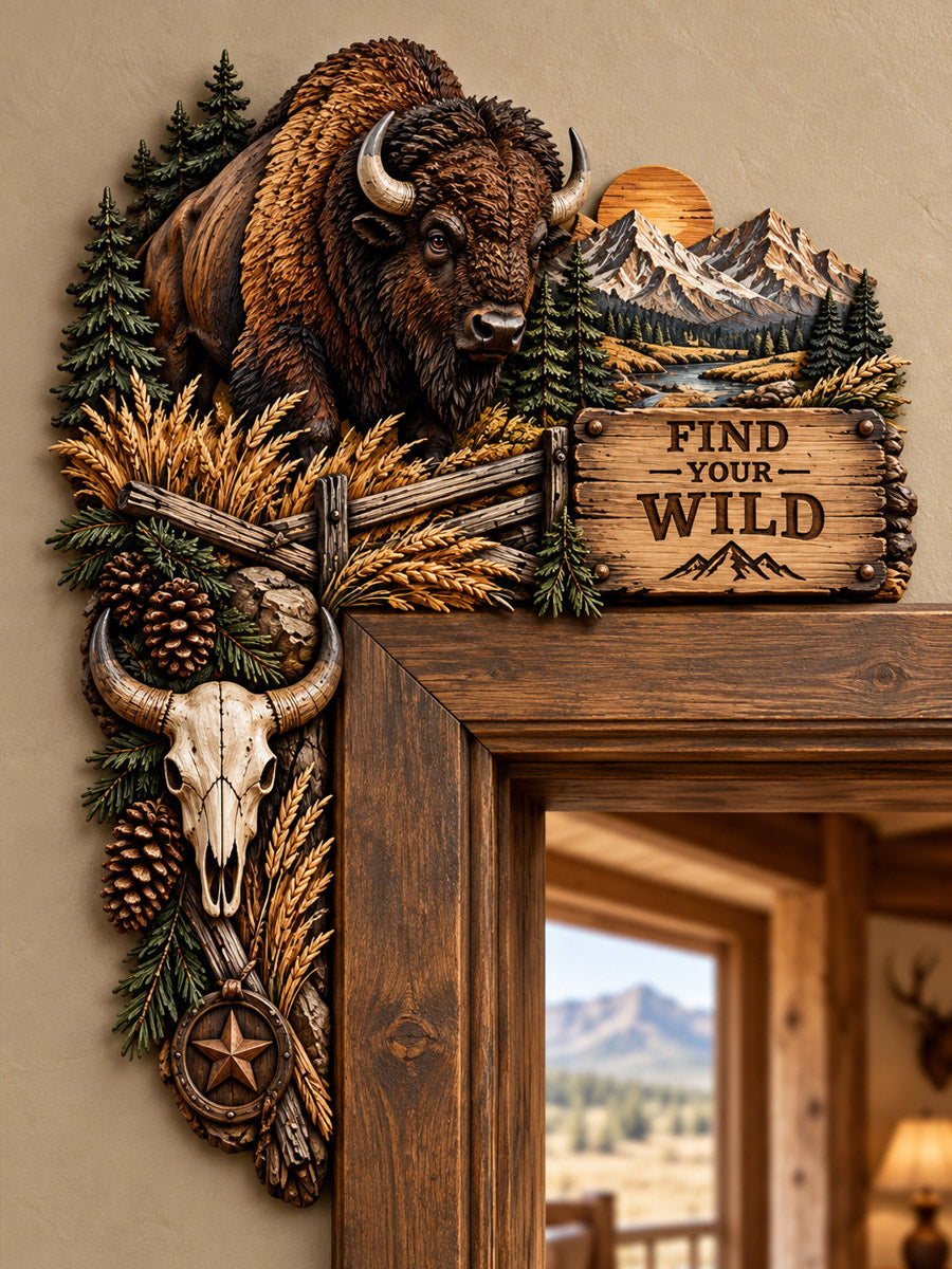 🦬 Bison Wilderness Door Frame Topper