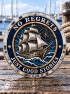 BAD DECISIONS GOOD STORIES - Pirate Walrus & Tall Ship Commemorative Medal