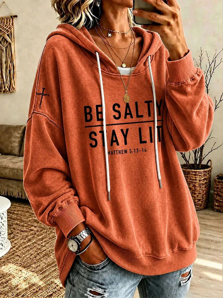 Women'S Faith-Print Hoodie