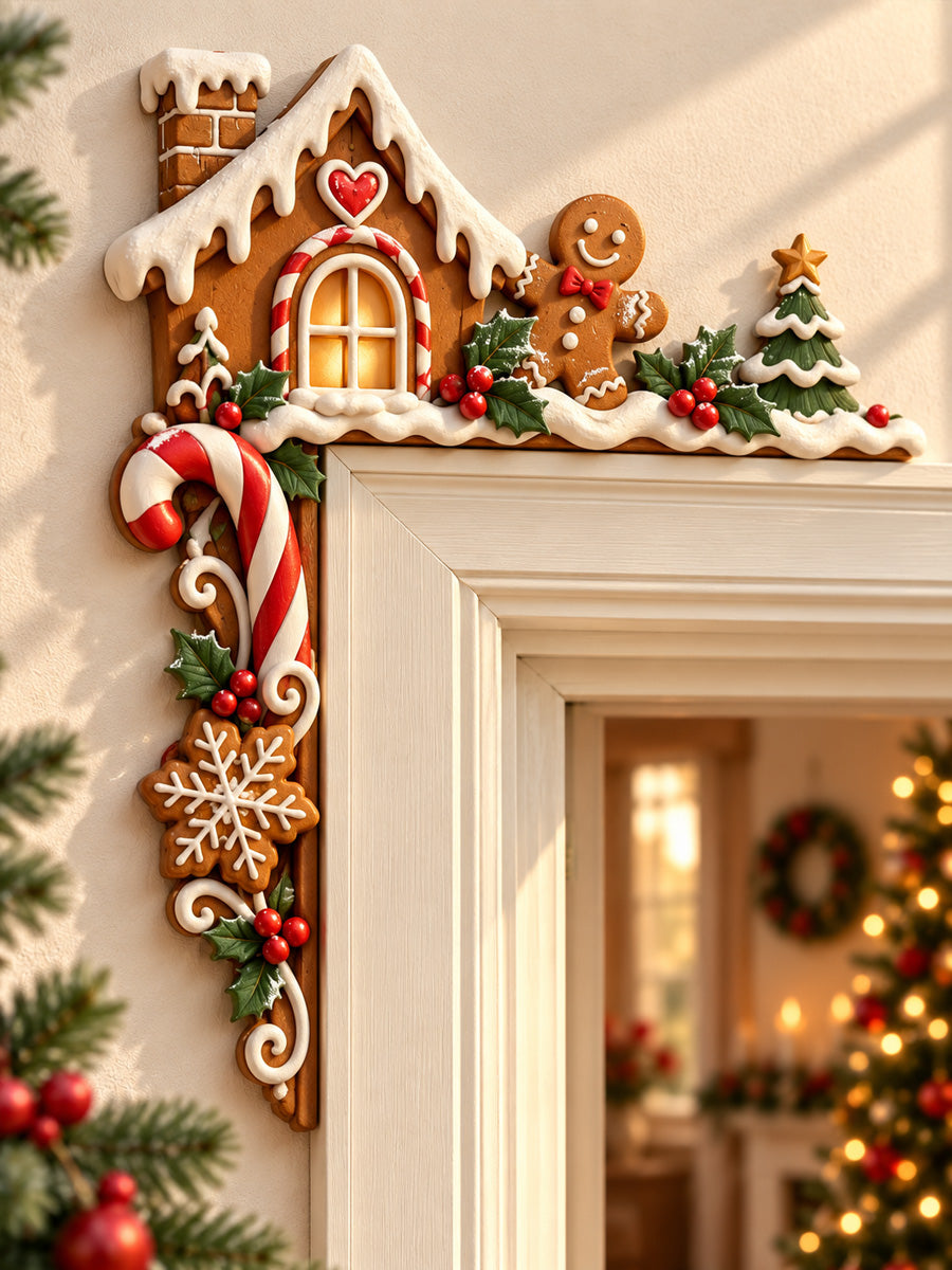 Christmas Gingerbread Door Corner Decoration