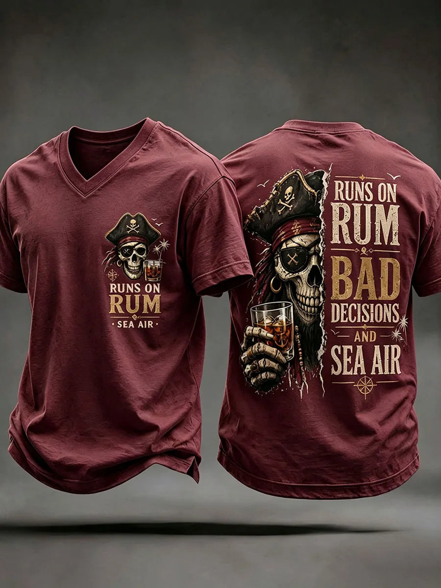 Men's "Runs On Rum, Bad Decisions, and Sea Air" T-Shirts