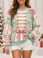 Women's Christmas Soldier Theme Art Print Sweatshirt
