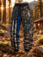 Men’s Retro Deer Hunting Relaxed Drawstring Pants