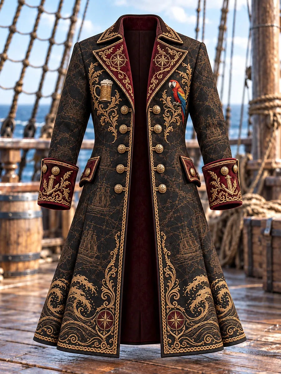 🏴‍☠️ Men's Pirate Tavern Captain Coat