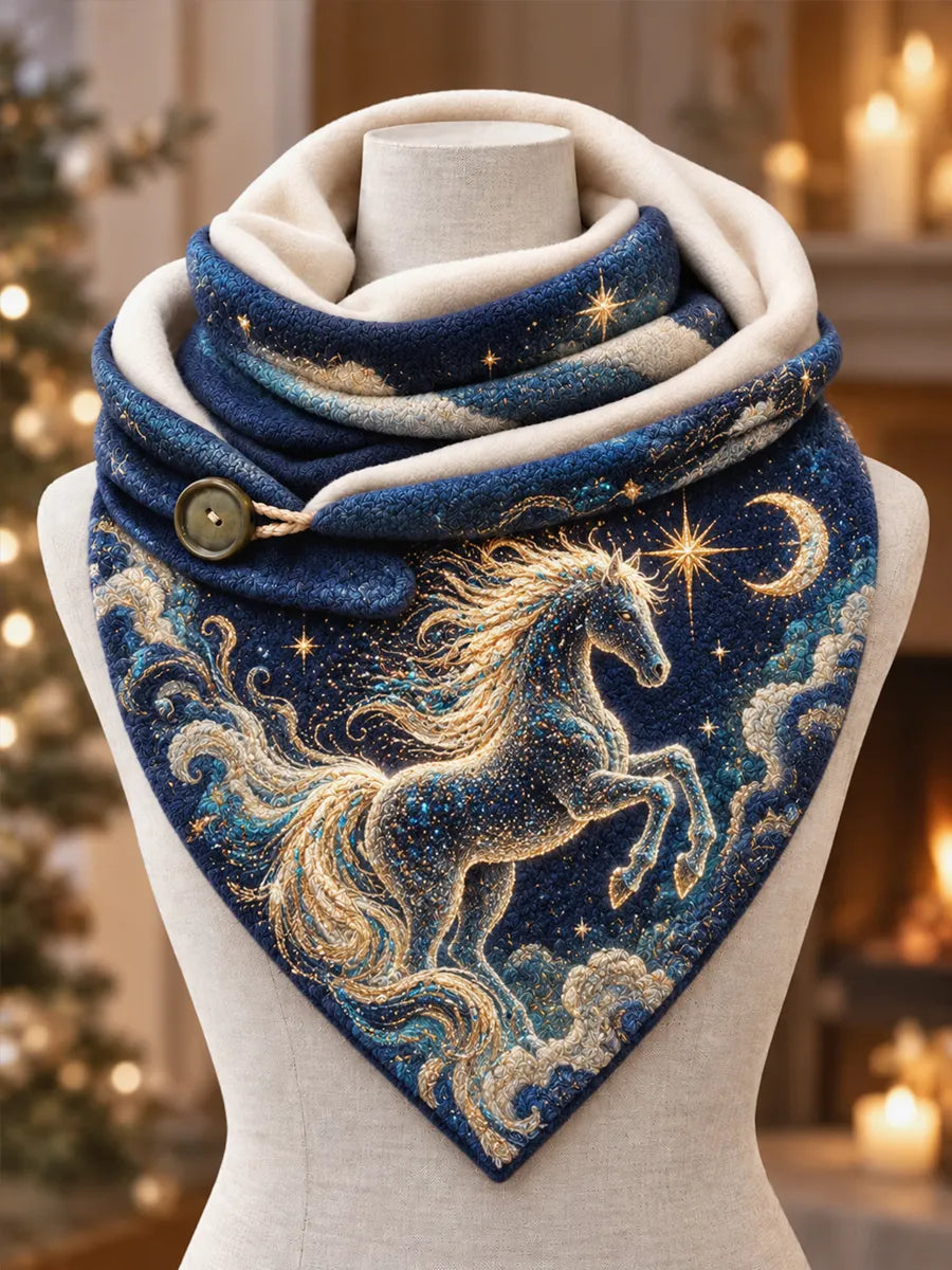 Women's Horse Art Casual Triangle Scarf