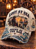 Lost at Sea, Found at the Bar Pirate Harbor Vintage Distressed Baseball Cap