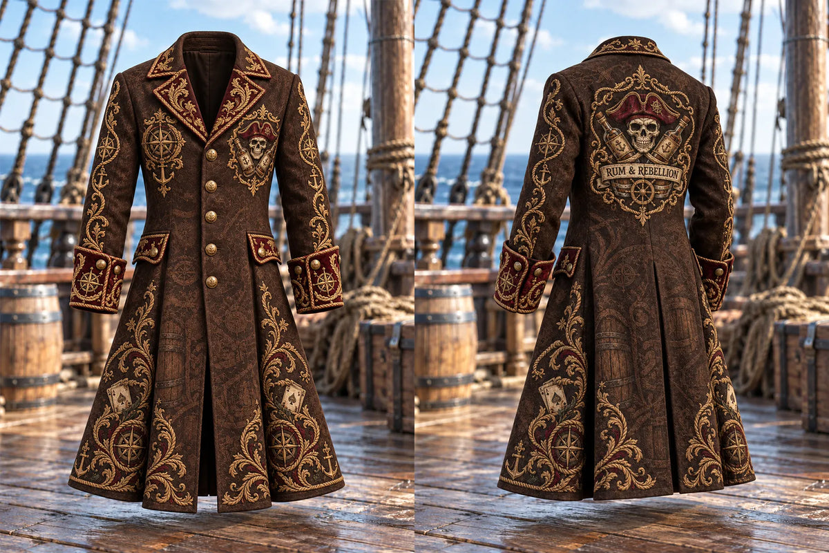 🥃 Men's Rum & Rebellion Pirate Captain Coat