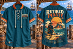Retired Pirate Compass Men's Vintage Nautical Shirt