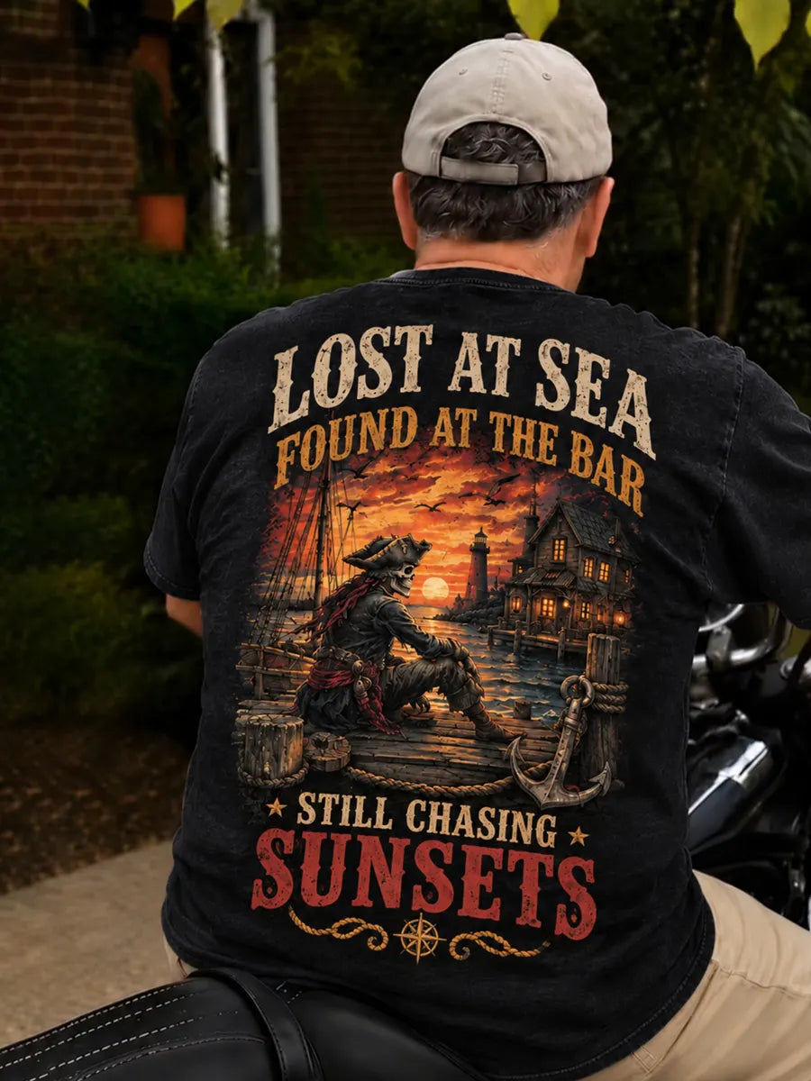 Men’s Retro Retire Art Printed T-Shirt