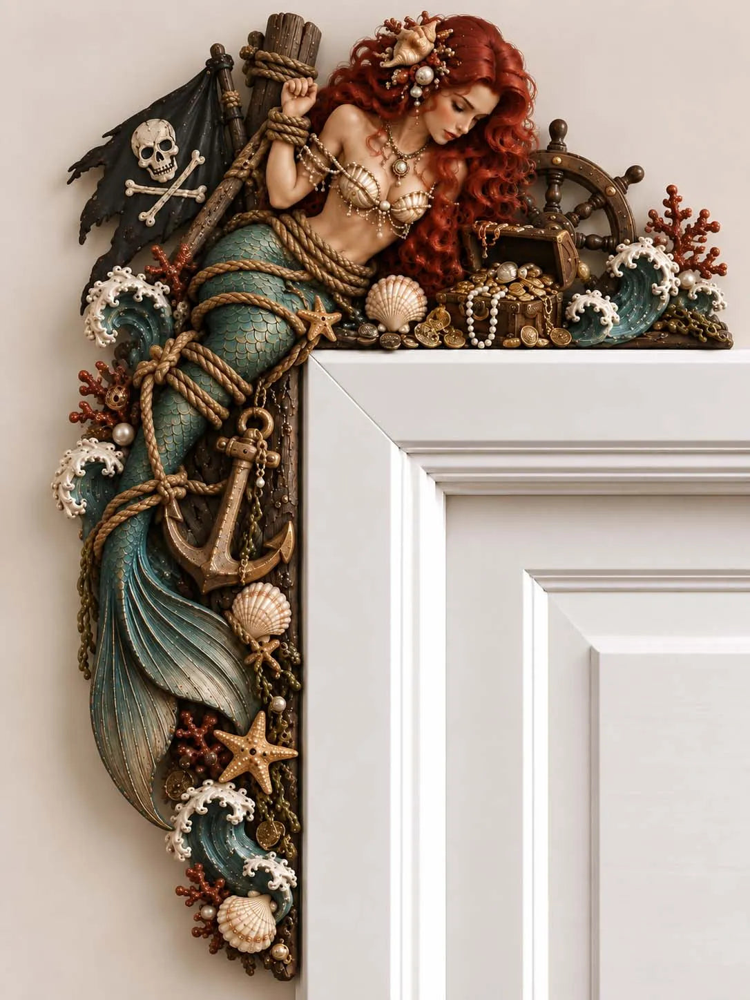 🧜‍♀️ Kidnapped Mermaid and Pirate Flag Corner Decorations