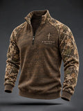 Men's Faith Cross Camo Art Sweatshirt
