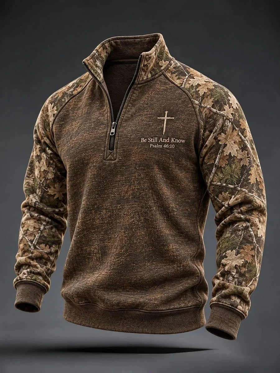 Men's Faith Cross Camo Art Sweatshirt