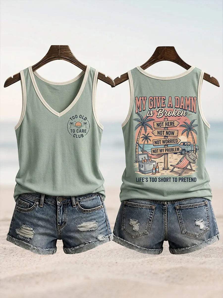 Women's Too Old To Care Club Tank Top
