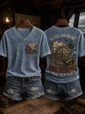 Women's "Runs On Rum Bad Decisions And Sea Air" V-neck T-shirts