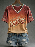 Women's "Frankie says retire" V-neck T-shirts