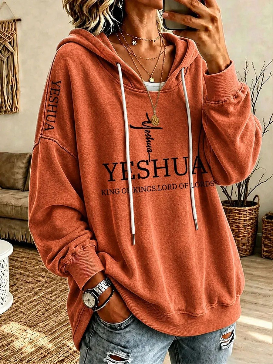 Women'S Faith-Print Hoodie