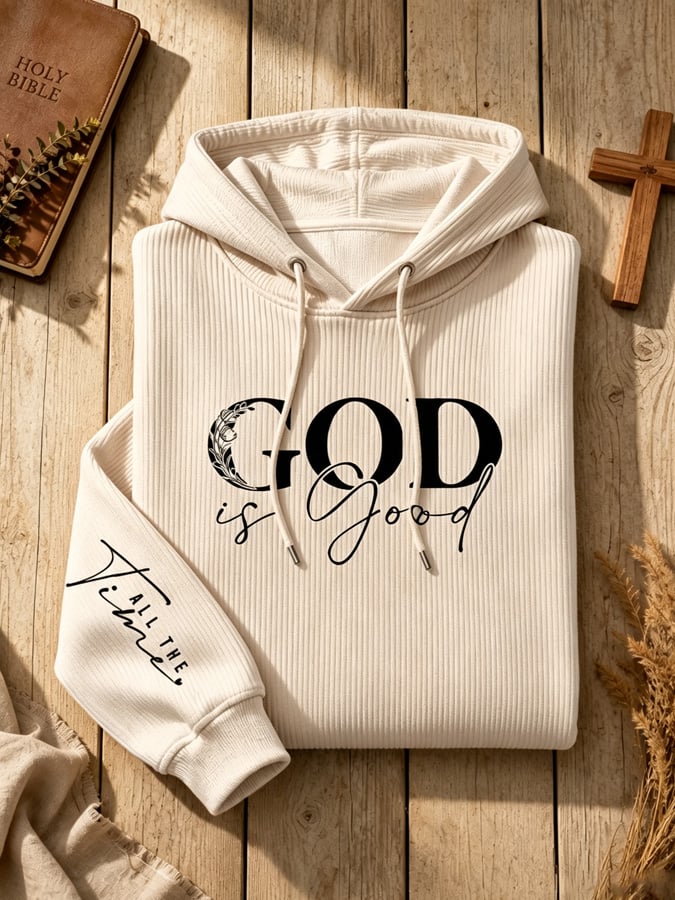 Women's Faith Print Knit Hoodie