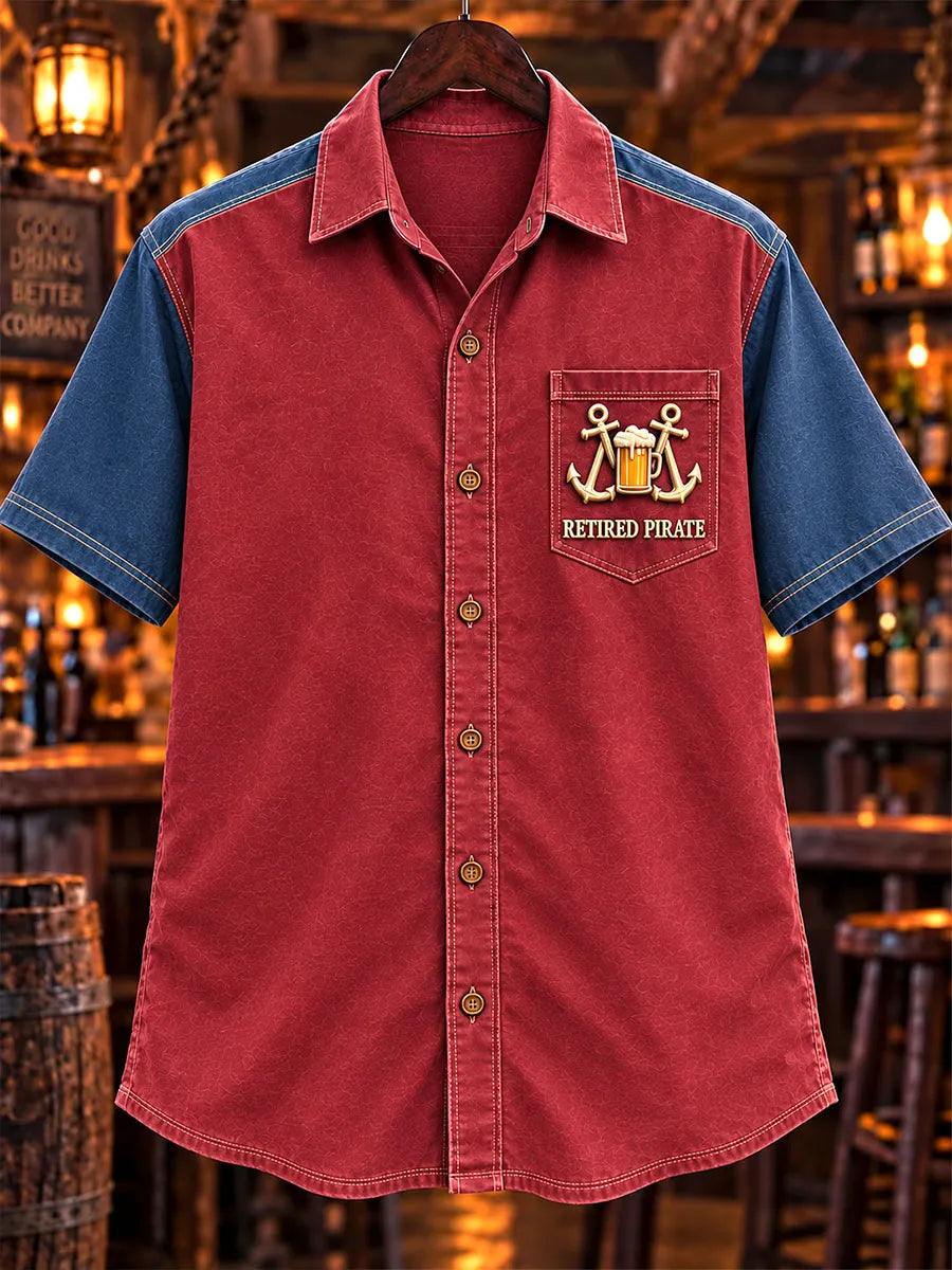 Men’s Retired Pirate Adventure Short Sleeve Shirt