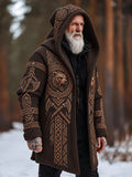 Men's Viking War Bear & Battle Axe Waffle-Knit Coats