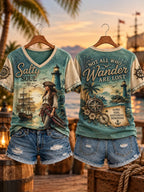 Women's Free Pirate Spirit Art Print T-Shirt