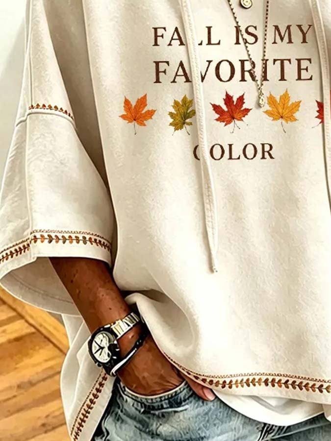 Women'S Casual Printed Hoodie