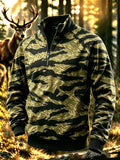 Men's Vintage Traditional Reindeer Pattern Western Sweatshirt