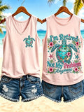 Women's  I'm Retired Not My Problem Anymore  Vacation-Style Casual Vests