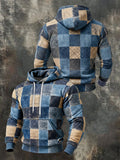 Men's Geometric Patterns Print Hoodie with Pocket
