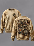 Men's Retro Retired Art Print Casual Sweatshirt