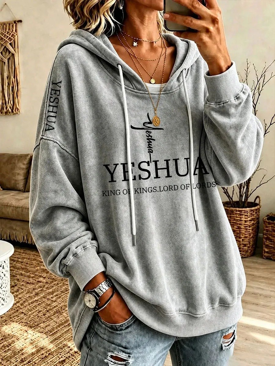 Women'S Faith-Print Hoodie