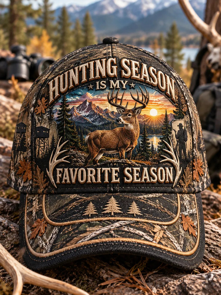 Vintage Hunting Culture Print Baseball Cap